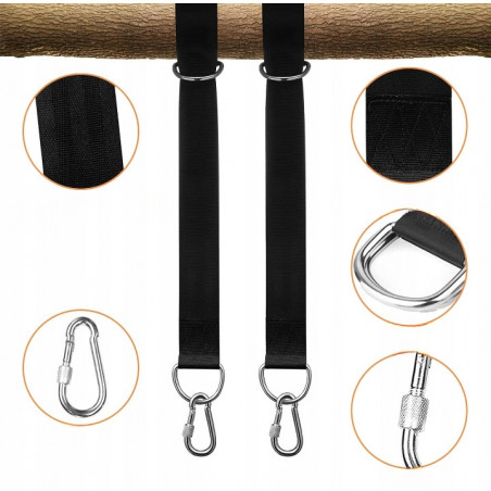 MOCNE PASY TAŚMY UCHWYTY DO ZAWIESZENIA HAMAKA HUŚTAWKI BOCIANIE GNIAZDO