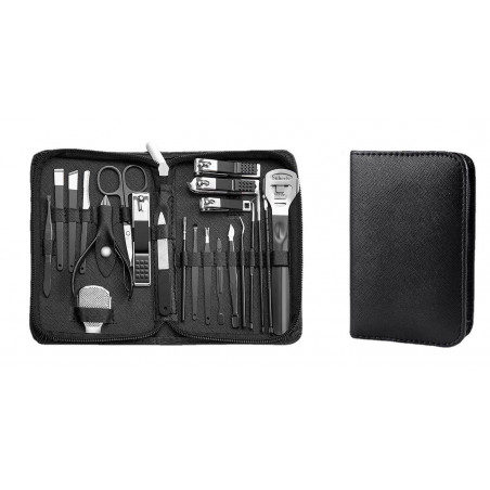 ZESTAW DO MANICURE I PEDICURE 22 EL DUŻY PRZYBORNIK DO PAZNOKCI TARKA HEBEL