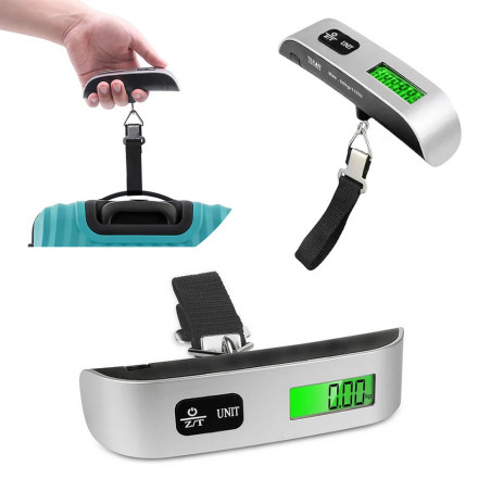 WAGA BAGAŻOWA LOTNICZA TURYSTYCZNA PODRÓŻNA KIESZONKOWA LCD 50kg + BATERIA