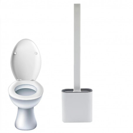 SZCZOTKA DO WC SILIKONOWA SLIM TOALETOWA DO ŁAZIENKI + MOCOWANIE ŚCIENNE