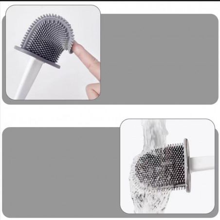 SZCZOTKA DO WC SILIKONOWA SLIM TOALETOWA DO ŁAZIENKI + MOCOWANIE ŚCIENNE