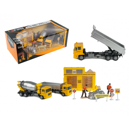 Zestaw Robotnicy Betoniarka Warsztat Wywrotka