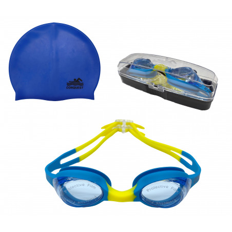 copy of OKULARY DO PŁYWANIA DLA DZIECI PŁYWACKIE NA BASEN JUNIOR UNIWERSALNE + ETUI