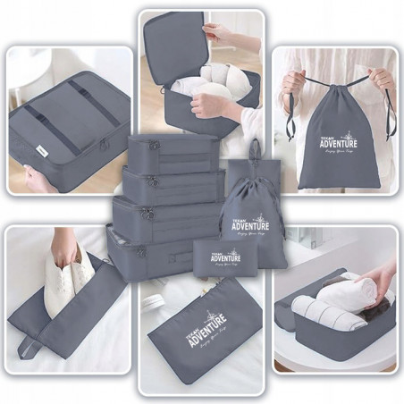 copy of ORGANIZER PODRÓŻNY DO WALIZKI TORBY SZAFY ZESTAW 7 SZT UBRANIA I BUTY