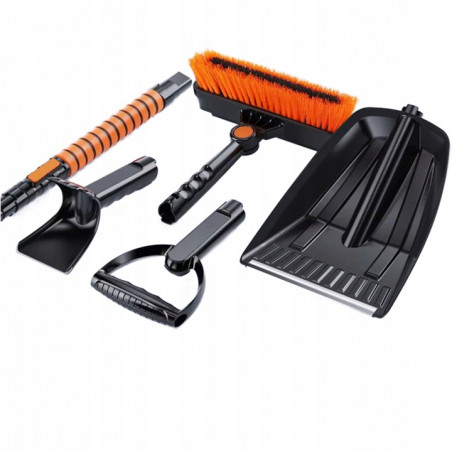 SKROBACZKA TELESKOPOWA SZCZOTKA OBROTOWA ŁOPATA SKROBAK DO ODŚNIEŻANIA AUTA