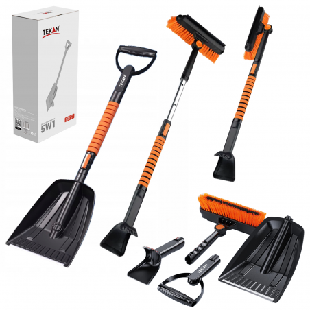 SKROBACZKA TELESKOPOWA SZCZOTKA OBROTOWA ŁOPATA SKROBAK DO ODŚNIEŻANIA AUTA