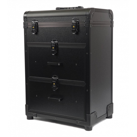 WALIZKA NA KÓŁKACH NA KOSMETYKI DUŻY KUFER KOSMETYCZNY NA STELAŻU SZUFLADY