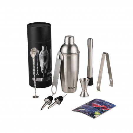 ZESTAW BARMAŃSKI PREMIUM SHAKER DO DRINKÓW KOKTAJLI 750ML 10EL NA PREZENT