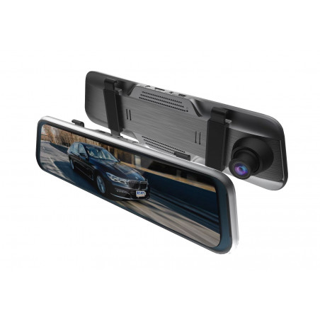KAMERA SAMOCHODOWA COFANIA WIDEO REJESTRATOR JAZDY W LUSTERKU POLSKIE MENU