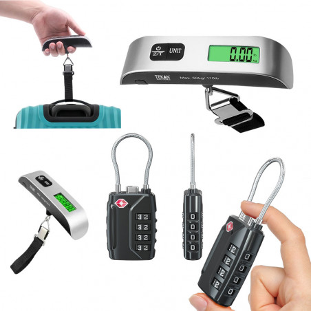 copy of WAGA BAGAŻOWA LOTNICZA TURYSTYCZNA PODRÓŻNA KIESZONKOWA LCD 50kg + BATERIA