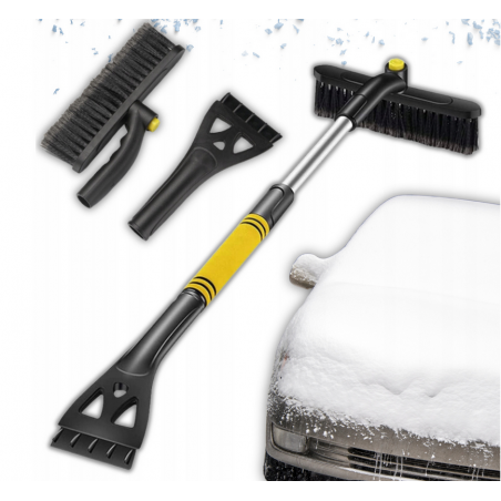 SKROBACZKA SZCZOTKA DO ODŚNIEŻANIA TELESKOPOWA DO SAMOCHODU SZYB DŁUGA 80CM