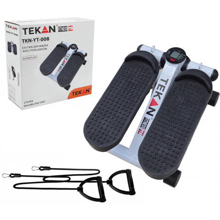 STEPPER DO ĆWICZEŃ NÓG POŚLADKÓW FITNESS PROSTY 2w1 Z LICZNIKIEM Z LINKAMI