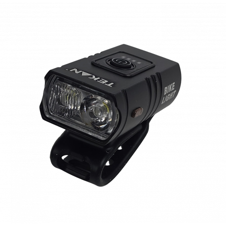 LAMPKA ROWEROWA PRZEDNIA MOCNA NA AKUMULATOR LED 6 TRYBÓW ŚWIECENIA USB-C