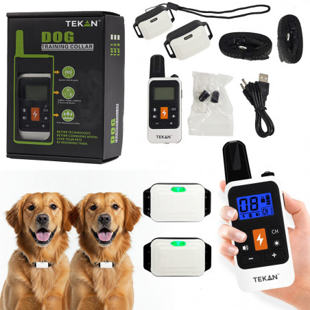 ELEKTRYCZNA OBROŻA PSA DLA DWÓCH PSÓW TRENINGOWA DO TRENINGU TRESURY PILOT