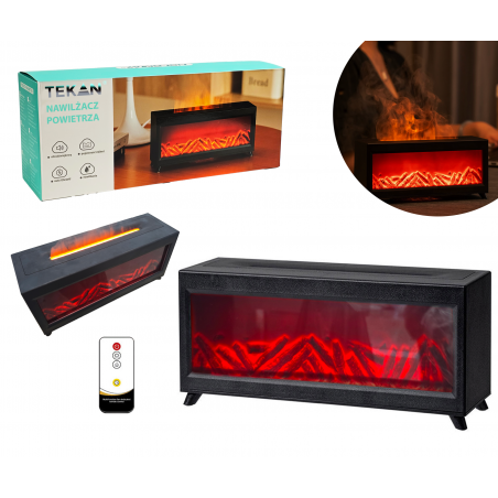 NAWILŻACZ POWIETRZA KOMINEK LAMPKA NOCNA EFEKT PŁOMIENIA LED DYFUZOR PILOT