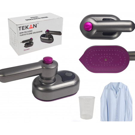 MINI ŻELAZKO TURYSTYCZNE RĘCZNE MOCNE OBROTOWE SKŁADANE PRZENOŚNE