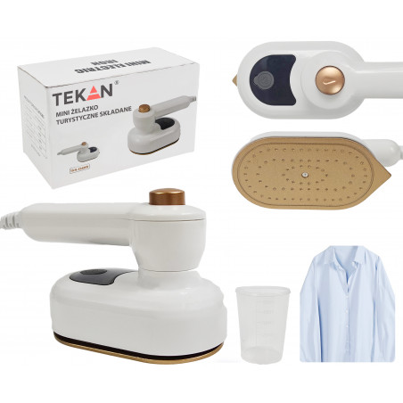 MINI ŻELAZKO TURYSTYCZNE RĘCZNE MOCNE OBROTOWE SKŁADANE PRZENOŚNE