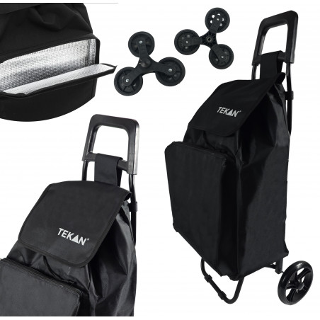 WÓZEK TORBA NA ZAKUPY KÓŁKACH SKŁADANA TERMICZNA