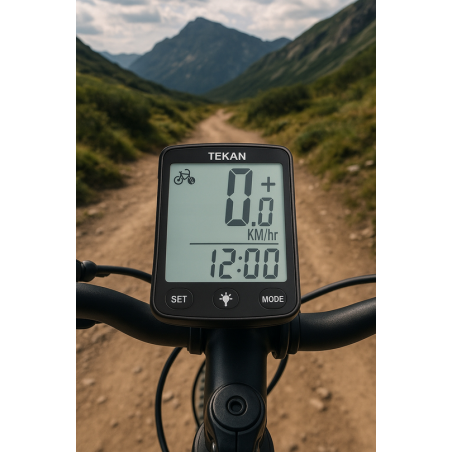 BEZPRZEWODOWY LICZNIK ROWEROWY PRĘDKOŚCIOMIERZ PODŚWIETLENIE DO ROWERU