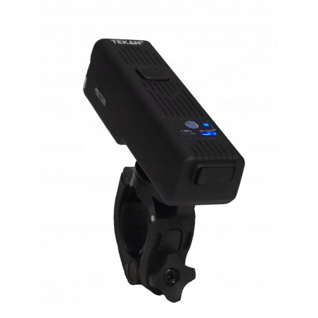 LAMPKA ROWEROWA LED T6 PRZEDNIA CZUJNIK ZMIERZCHU USB-C Z DZWONKIEM KLAKSON