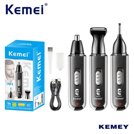 TRYMER GOLARKA KEMEI DO NOSA USZU BRWI MASZYNKA DO STRZYŻENIA BRODY 3W1