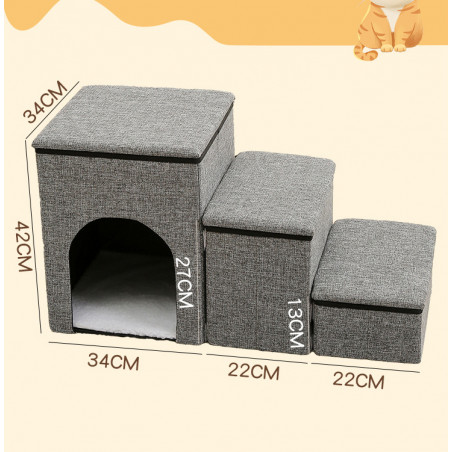 SCHODKI DOMEK DLA PSA KOTA