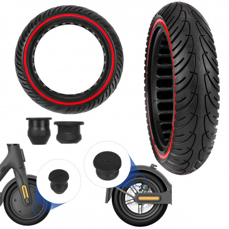 2 x Bezdętkowa Opona do hulajnogi Xiaomi Mija M365 2 x zaślepka