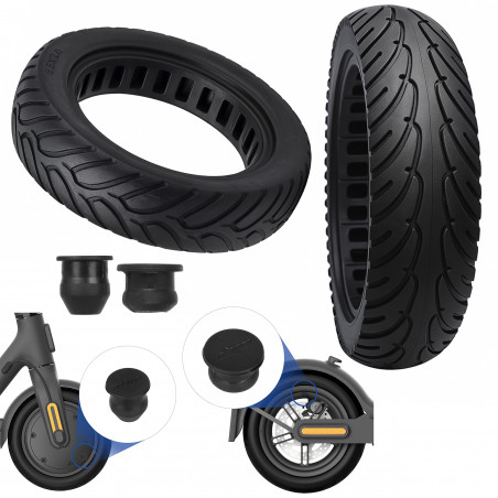 2 x Bezdętkowa Opona do hulajnogi Xiaomi Mija M365 2 x zaślepka CZARNE