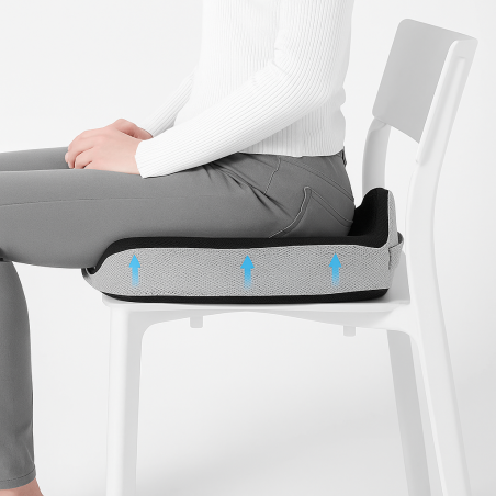copy of PODUSZKA ORTOPEDYCZNA DO SIEDZENIA PROFILOWANA MEMORY NA KRZESŁO FOTEL DUŻA CZARNA/BEŻ