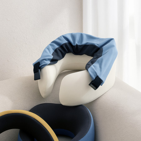 PODRÓŻNA PODUSZKA POD KARK SZYJĘ Z PIANKI Z PAMIĘCIĄ KSZTAŁTU + ETUI TEKAN