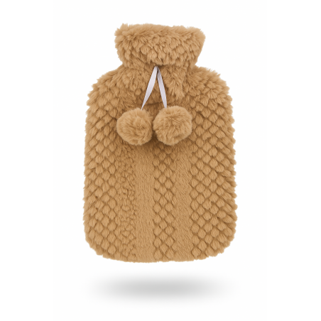 copy of DUŻY TERMOFOR NA WODĘ W POKROWCU PLUSZOWY OGRZEWACZ GUMOWY W SWETERKU 2L SZARY