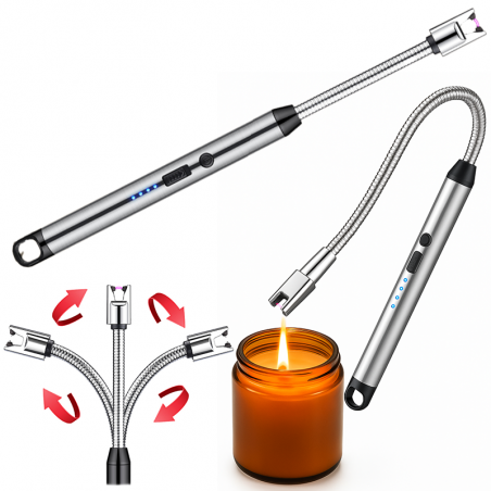 ZAPALARKA ELEKTRYCZNA PLAZMOWA ZAPALNICZKA GRILA KOMINKA GIĘTKA DŁUGA USB