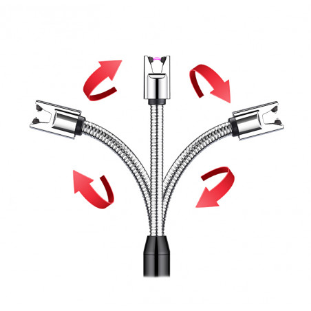 ZAPALARKA ELEKTRYCZNA PLAZMOWA ZAPALNICZKA GRILA KOMINKA GIĘTKA DŁUGA USB