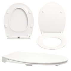 DESKA SEDESOWA WOLNOOPADAJĄCA BIAŁA SLIM CIENKA WYPINANA ANTYBAKTERYJNA WC