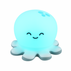 LAMPKA NOCNA LED DLA DZIECI SILIKONOWA OŚMIORNICA KOLOROWA MIĘKKA USB-C RGB