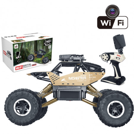 SAMOCHÓD CRAWLER Z KAMERĄ WIFI - ZŁOTY