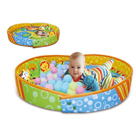 MATA EDUKACYJNA 2w1 KOJEC Z PIŁECZKAMI POMARAŃCZOWY